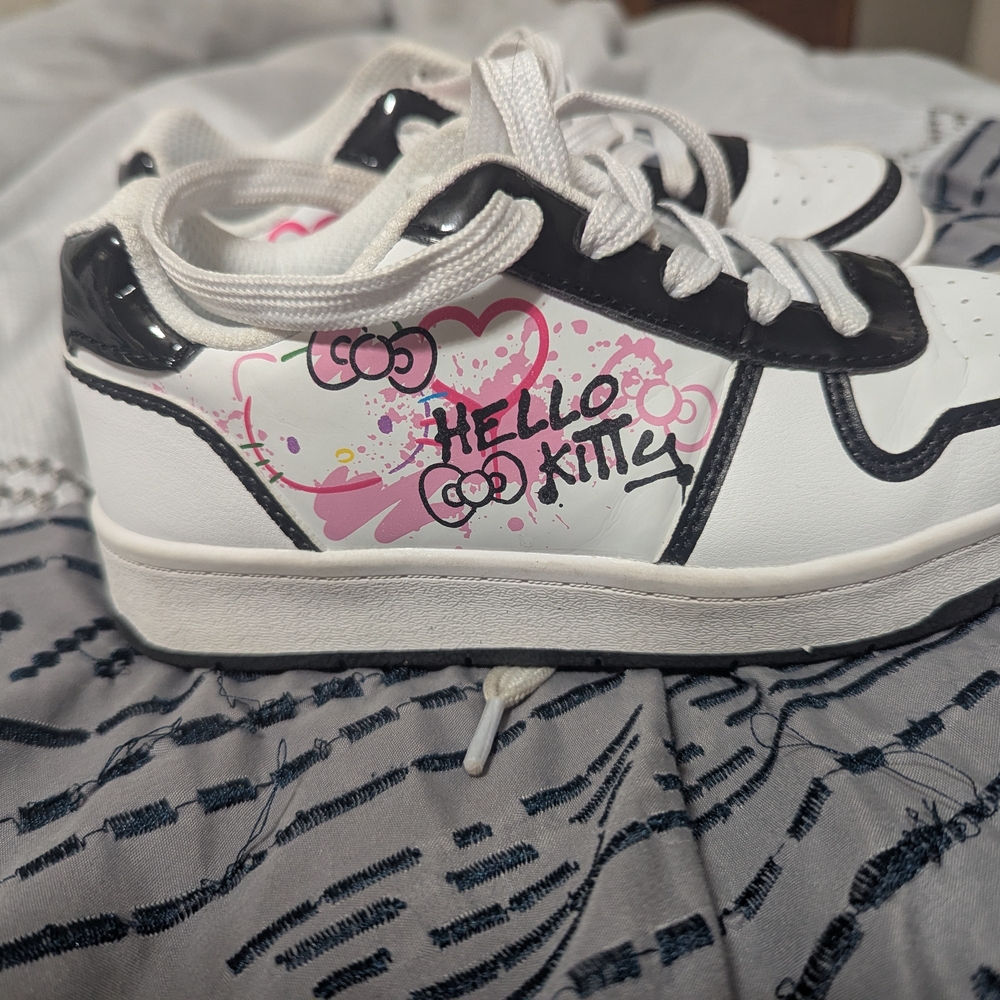 Hello Kitty Kids Sneakers - White, Black, and Pink